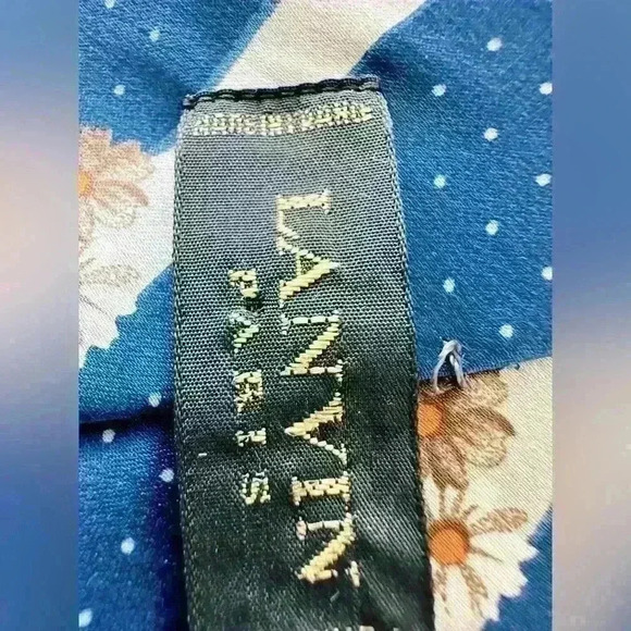 Lanvin Men’s Tie 100% Silk Made in France - Picture 6 of 7